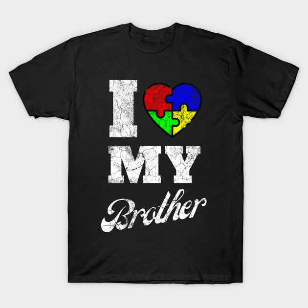 I Love My Brother Autism Awareness T-Shirt by chiinta